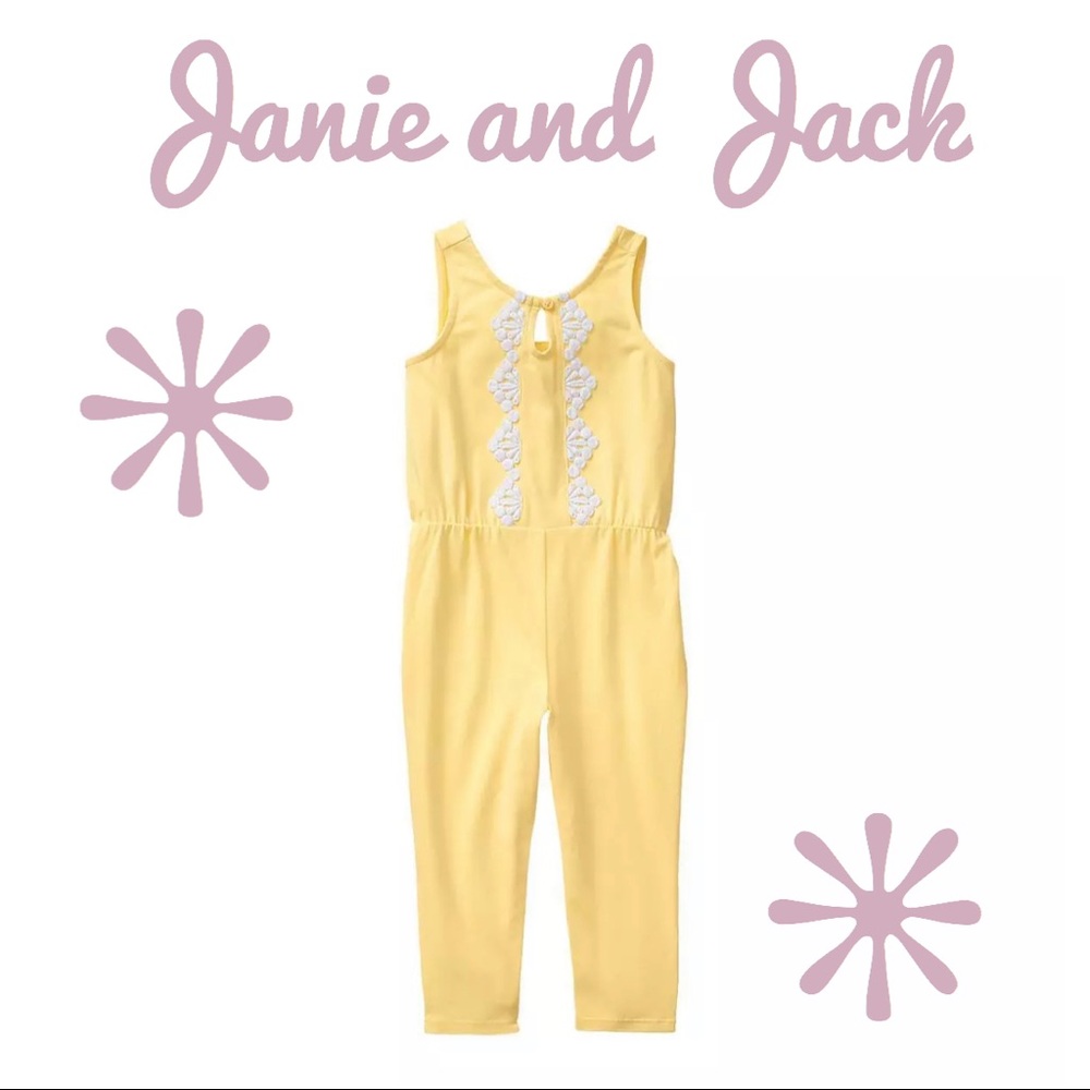 Janie and Jack Yellow Jumpsuit Romper